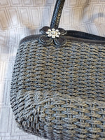 Brighton Black Woven 2 Handle Purse