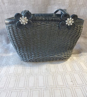 Brighton Black Woven 2 Handle Purse