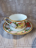 8 Piece Christian Dior "Dior Christmas" Teacup and Saucer Sets