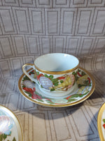 8 Piece Christian Dior "Dior Christmas" Teacup and Saucer Sets