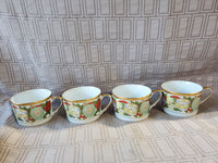 8 Piece Christian Dior "Dior Christmas" Teacup and Saucer Sets