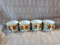 8 Piece Christian Dior "Dior Christmas" Teacup and Saucer Sets