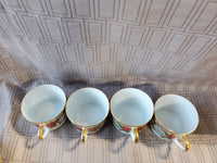 8 Piece Christian Dior "Dior Christmas" Teacup and Saucer Sets