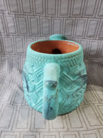 Green Painted Terra Cotta Watering Can