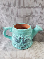 Green Painted Terra Cotta Watering Can