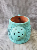 Green Painted Terra Cotta Watering Can