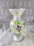 Hand Painted Glass Bud Vase