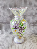 Hand Painted Glass Bud Vase