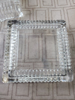 Square Clear Glass Trinket Box