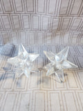 Pair of Glass Star Candle Votives