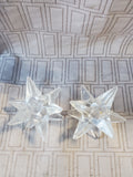 Pair of Glass Star Candle Votives