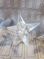 Pair of Glass Star Candle Votives