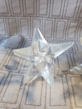 Pair of Glass Star Candle Votives