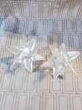 Pair of Glass Star Candle Votives