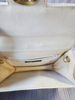 Quilted White Faux Leather Crossbody Purse