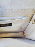 Quilted White Faux Leather Crossbody Purse