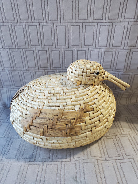 Vintage Woven Duck Basket