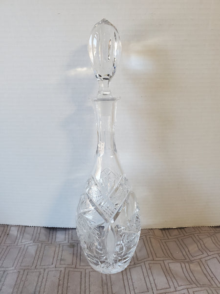 Cut Clear Glass Decanter