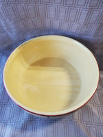 Yellow Serving Bowl with Grapes