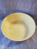 Yellow Serving Bowl with Grapes