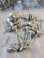 Large Lot of Silver Toned Metal Cabinet Drawer Knobs