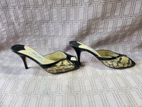 Pair of Jimmy Choo Snakeskin Heels—Women's Size 6.5