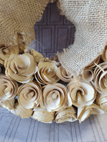 Wooden Rose Wreath