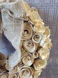 Wooden Rose Wreath