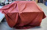 Round Coral "Fleur de Lis" Tablecloth