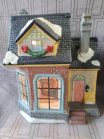 (A) Pair of Merrybrite Christmas Village Light-Up Houses WORKS