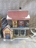 (B) Pair of Merrybrite Christmas Village Light-Up Houses WORKS