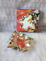 Studio Nova Gold Painted Ceramic Christmas Tree Candy Dish