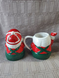 Ceramic Santa Claus Creamer and Sugar Set