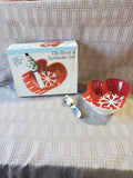 Snowman Dip Bowl and Spreader Set