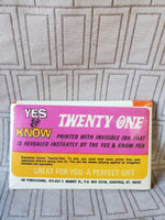 Yes & Know Invisible Game Book UNOPENED