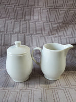 Carefree True China Syracuse "Serene" Creamer and Sugar Set