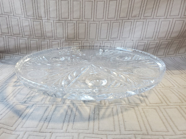 Clear Glass Footed Cake Stand