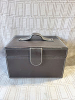 Small Brown Leather Jewelry Box