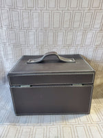 Small Brown Leather Jewelry Box