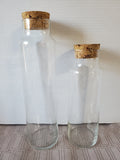 Pair of Clear Glass Apothecary Jars