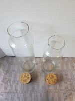 Pair of Clear Glass Apothecary Jars