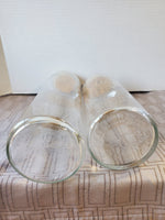 Pair of Clear Glass Apothecary Jars