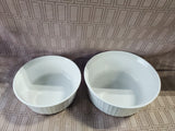 Pair of Corning Ware French White Souffle Dishes