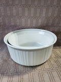 Pair of Corning Ware French White Souffle Dishes