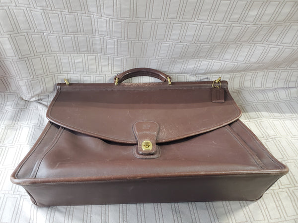 Vintage Coach Dark Brown Leather Beekman No. M93-5266 Briefcase