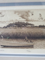 Signed and Numbered Man on Boat Print