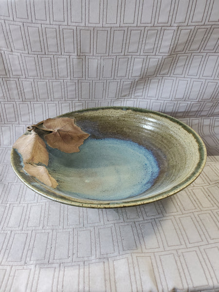 Signed and Dated Hand Made Glazed Pottery Decorative Bowl