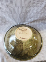 Signed and Dated Hand Made Glazed Pottery Decorative Bowl