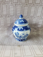 Small Blue and White Asian Inspired Ginger Jar