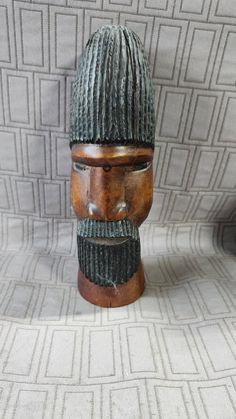 (A) Carved Wooden Folk Art Statue